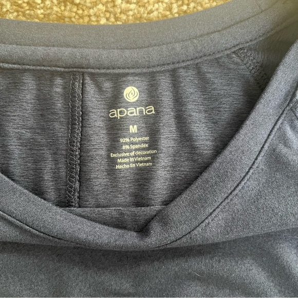 Apana Blue Workout Shirt With Twist Women's Size Medium - Picture 7 of 7